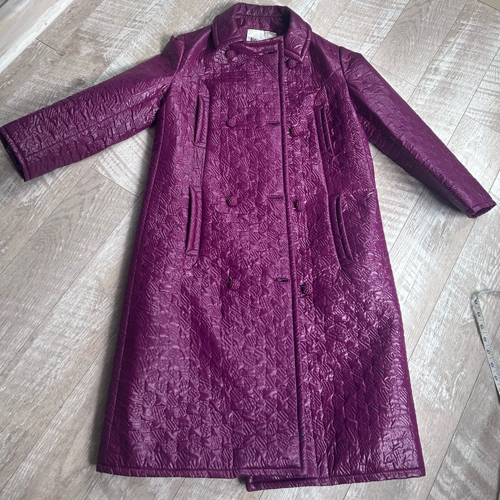 60s Neiman Marcus Vintage Quilted Purple Coat